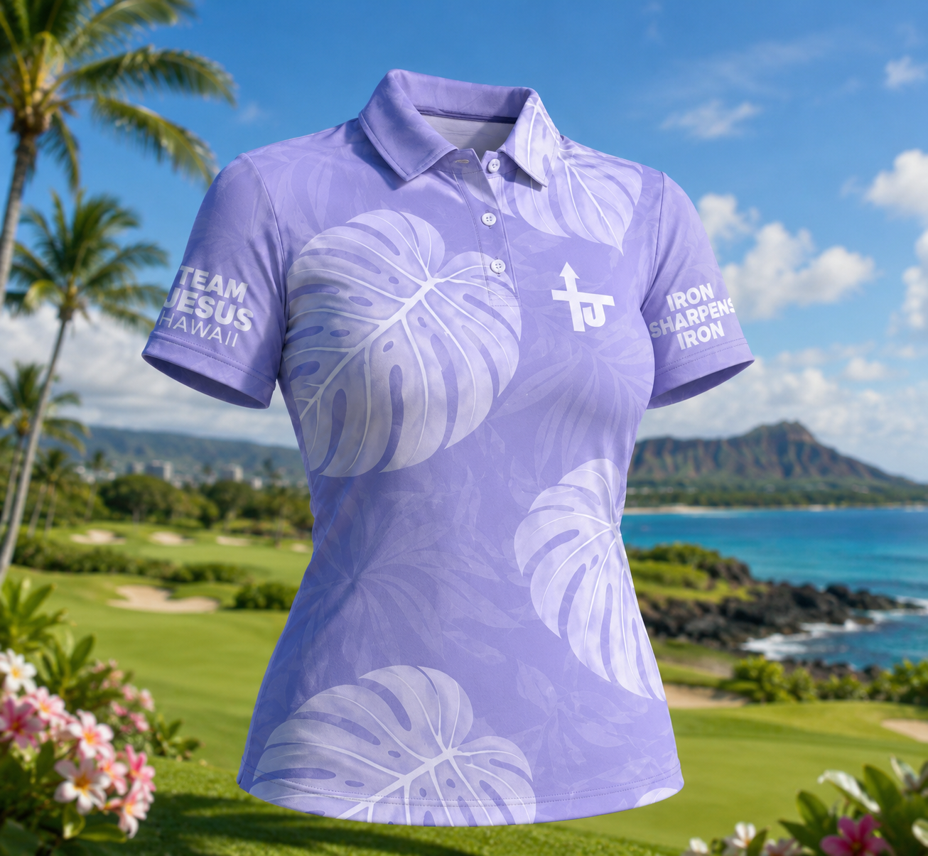 Iron Sharpens Iron Polo (Purple, Women's Cut)